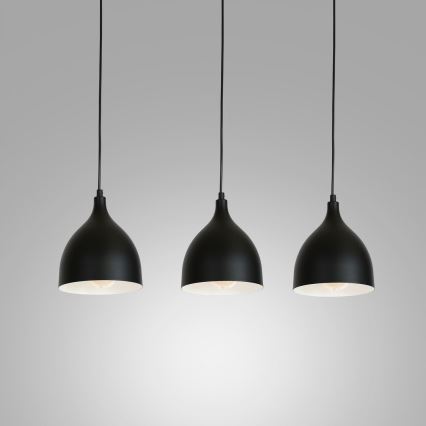 Chandelier on a string NOAK 3xE27/15W/230V black