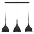 Chandelier on a string NOAK 3xE27/15W/230V black/shiny chrome