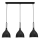 Chandelier on a string NOAK 3xE27/15W/230V black/shiny chrome