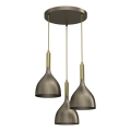Chandelier on a string NOAK 3xE27/15W/230V brass/gold