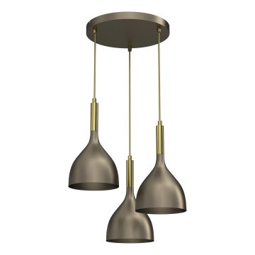 Chandelier on a string NOAK 3xE27/15W/230V brass/gold