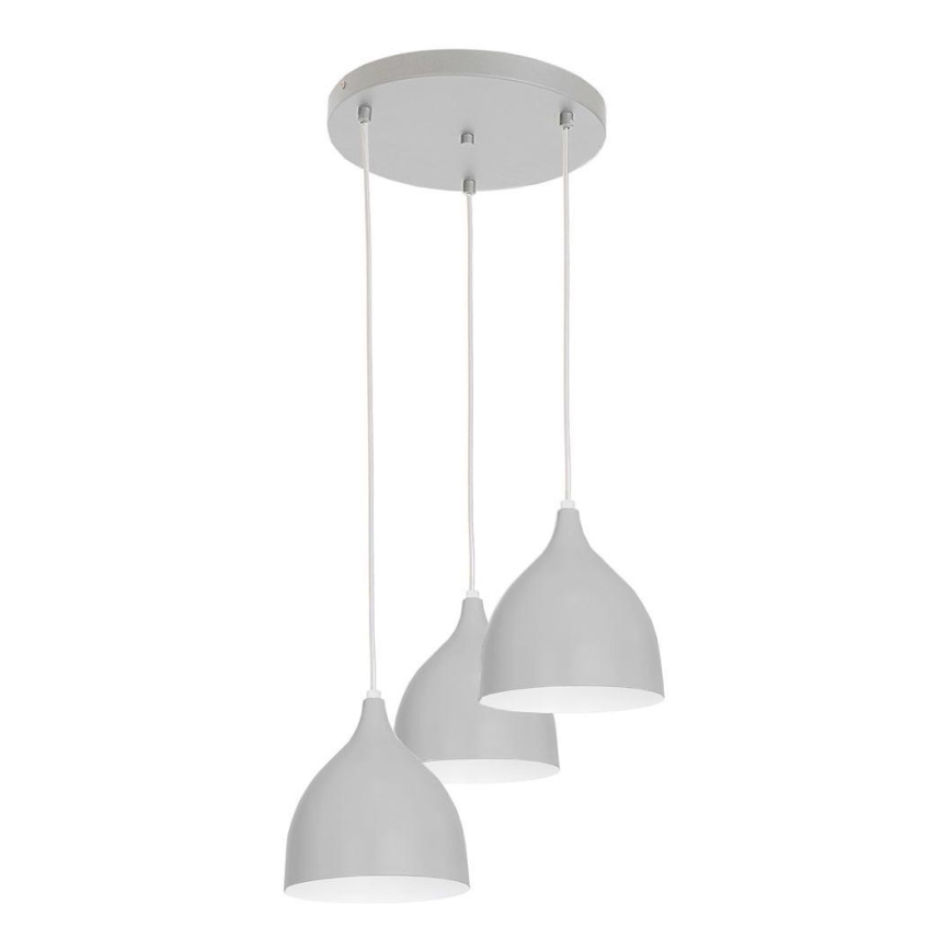Chandelier on a string NOAK 3xE27/15W/230V grey