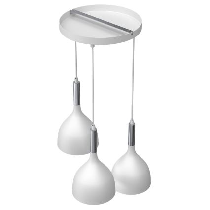 Chandelier on a string NOAK 3xE27/15W/230V white/shiny chrome