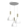 Chandelier on a string NOAK 3xE27/15W/230V white/gold