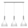 Chandelier on a string NOAK 3xE27/15W/230V white/shiny chrome