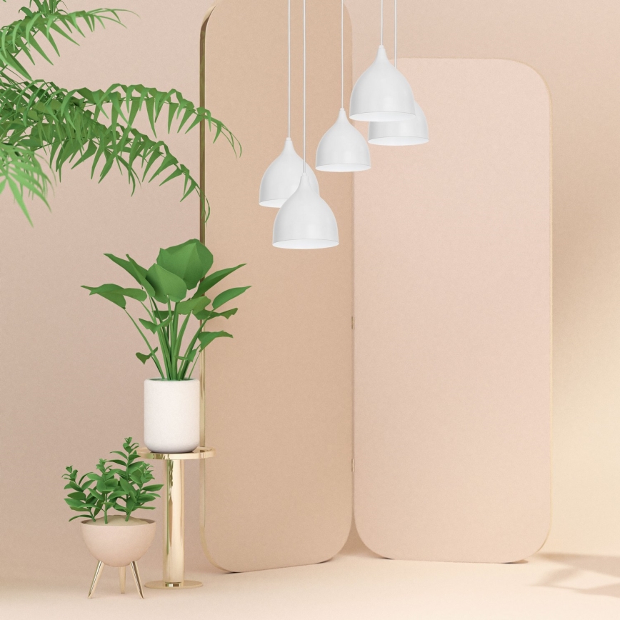 Chandelier on a string NOAK 5xE27/15W/230V grey