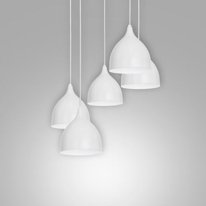 Chandelier on a string NOAK 5xE27/15W/230V grey