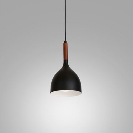 Chandelier on a string NOAK WOOD 1xE27/60W/230V
