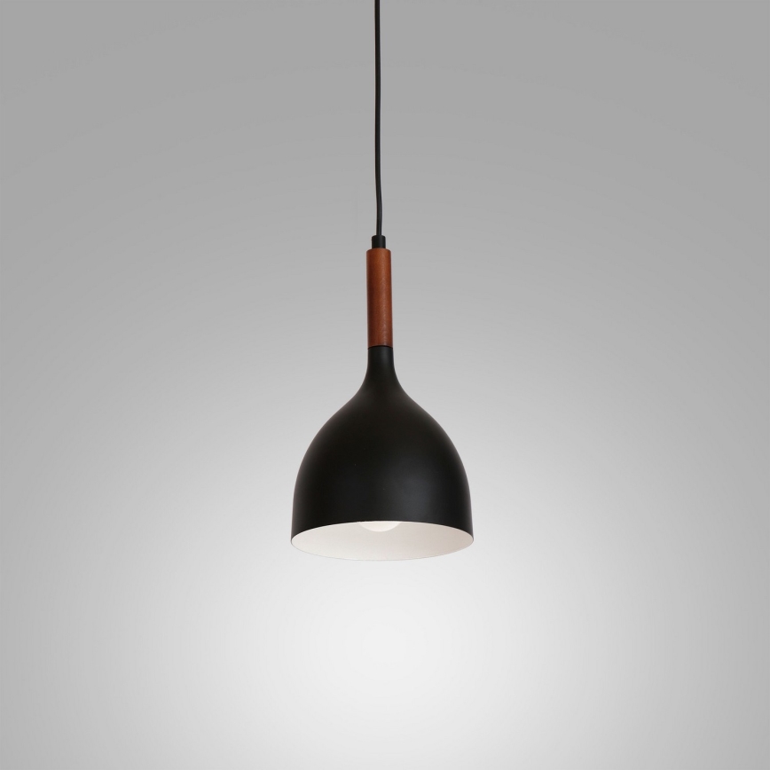 Chandelier on a string NOAK WOOD 1xE27/60W/230V