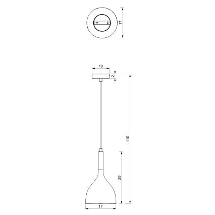 Chandelier on a string NOAK WOOD 1xE27/60W/230V
