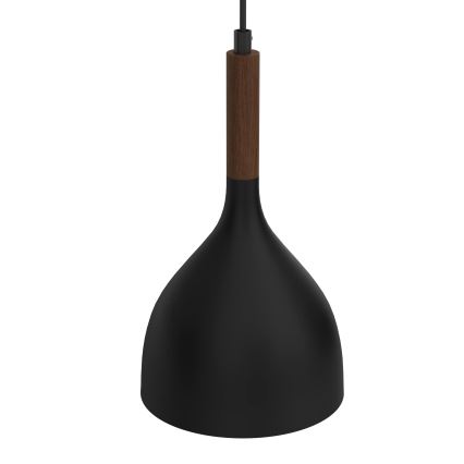Chandelier on a string NOAK WOOD 2xE27/15W/230V black/beech