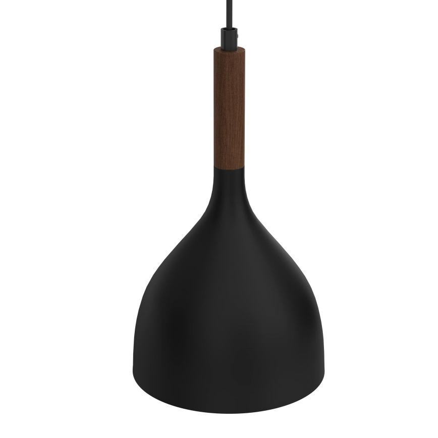 Chandelier on a string NOAK WOOD 2xE27/15W/230V black/beech