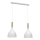 Chandelier on a string NOAK WOOD 2xE27/15W/230V white/beech