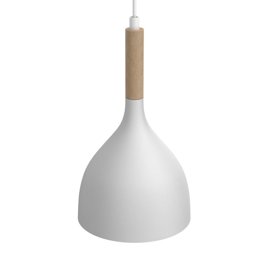 Chandelier on a string NOAK WOOD 2xE27/15W/230V white/beech