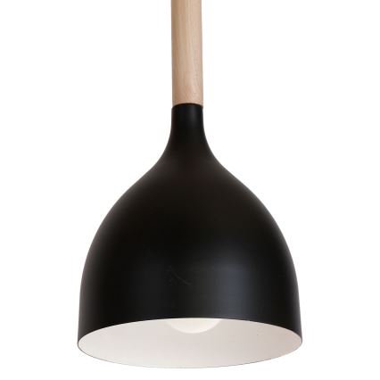 Chandelier on a string NOAK WOOD 3xE27/15W/230V black/beech
