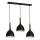 Chandelier on a string NOAK WOOD 3xE27/15W/230V black/beech