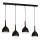 Chandelier on a string NOAK WOOD 4xE27/15W/230V black/beech