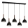 Chandelier on a string NOAK WOOD 5xE27/15W/230V black/beech