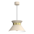 Chandelier on a string NORGE 1xE27/15W/230V beige/gold