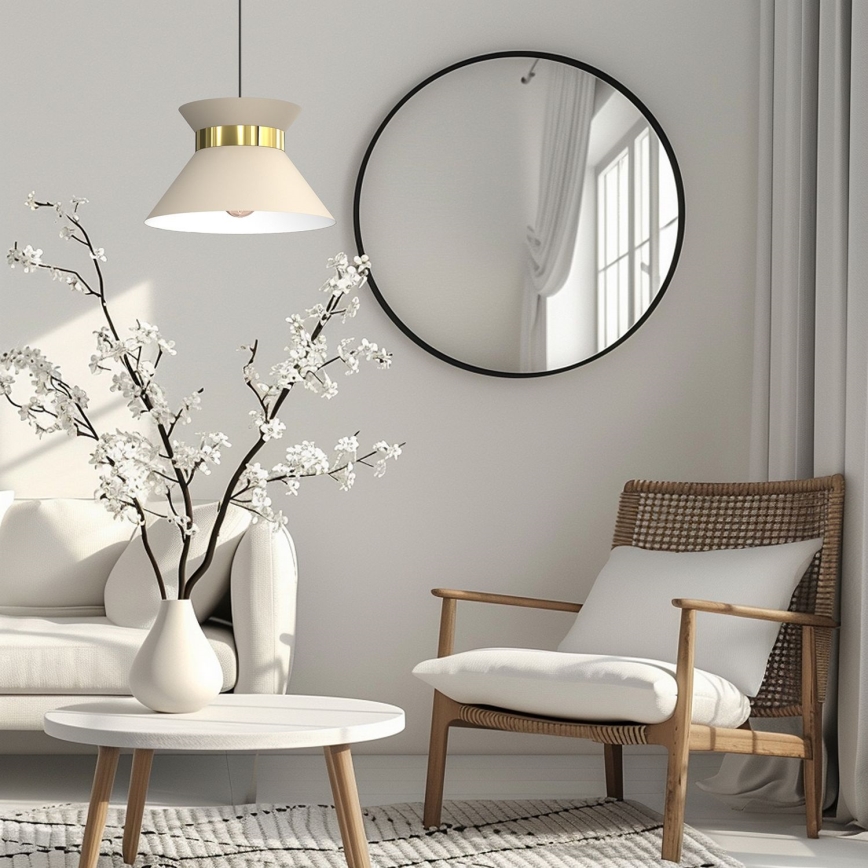 Chandelier on a string NORGE 1xE27/15W/230V beige/gold