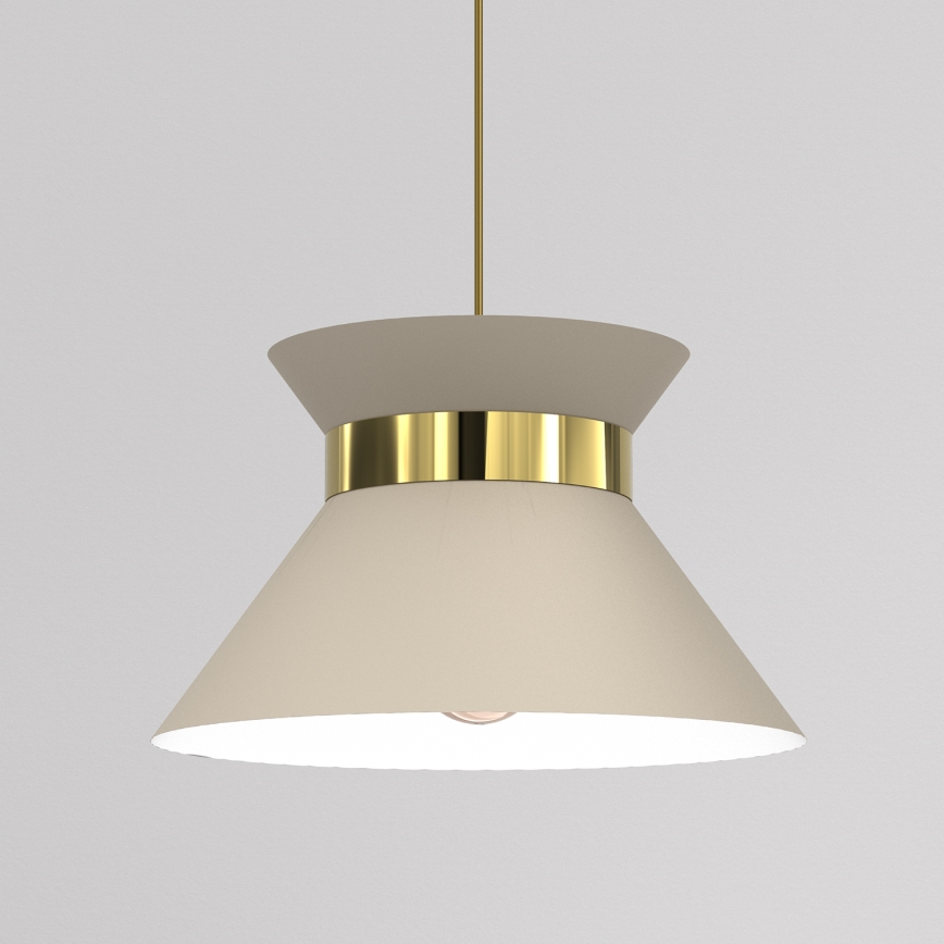Chandelier on a string NORGE 1xE27/15W/230V beige/gold