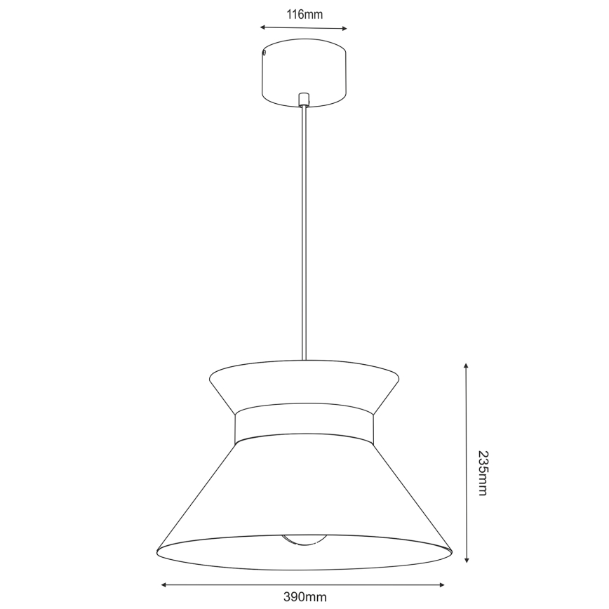 Chandelier on a string NORGE 1xE27/15W/230V beige/gold