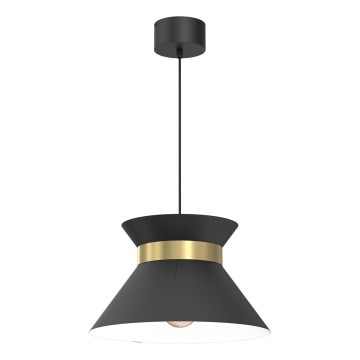 Chandelier on a string NORGE 1xE27/15W/230V black/gold