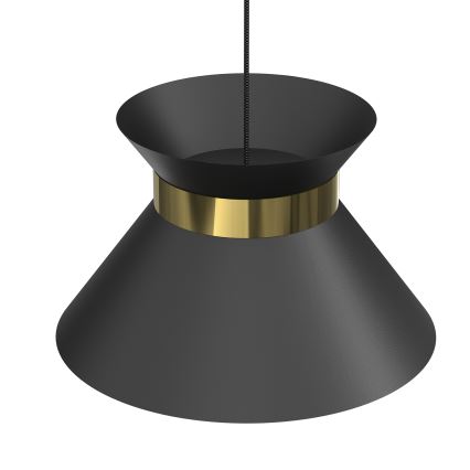 Chandelier on a string NORGE 1xE27/15W/230V black/gold