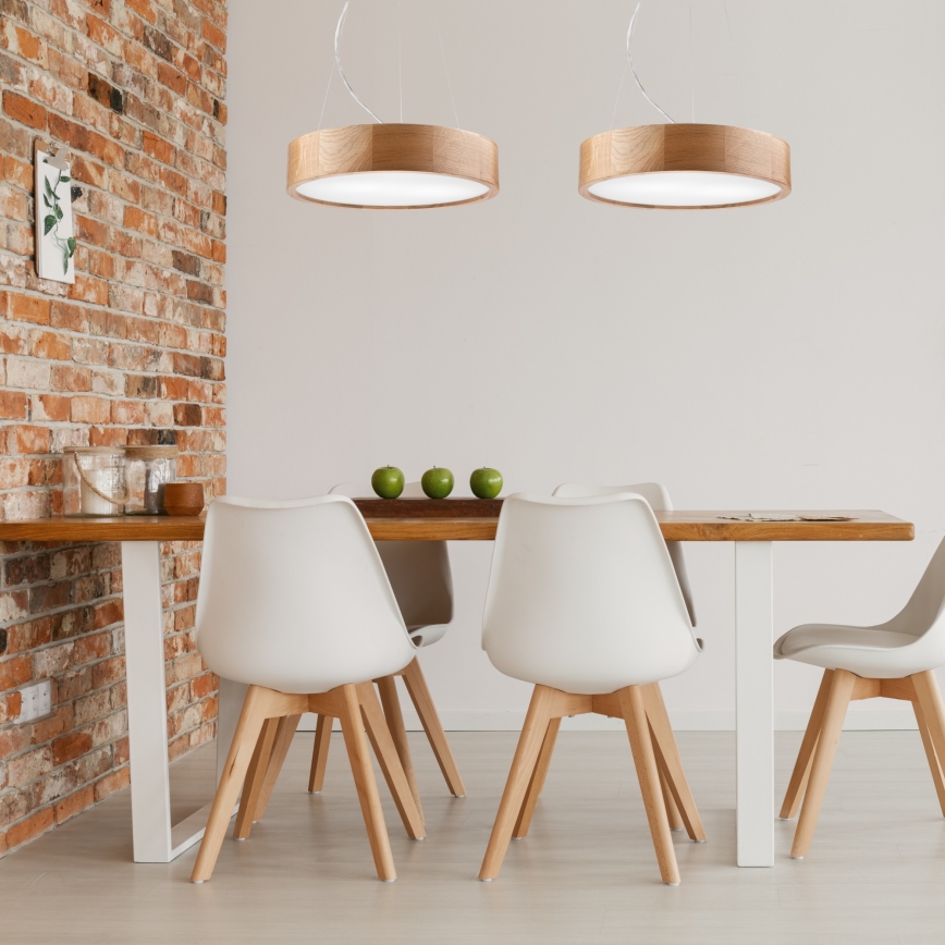 Chandelier on a string OAK 2xE27/60W/230V oak ø 37 cm