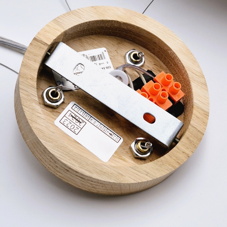 Chandelier on a string OAK 3xE27/60W/230V oak ø 47,5 cm - FSC certified