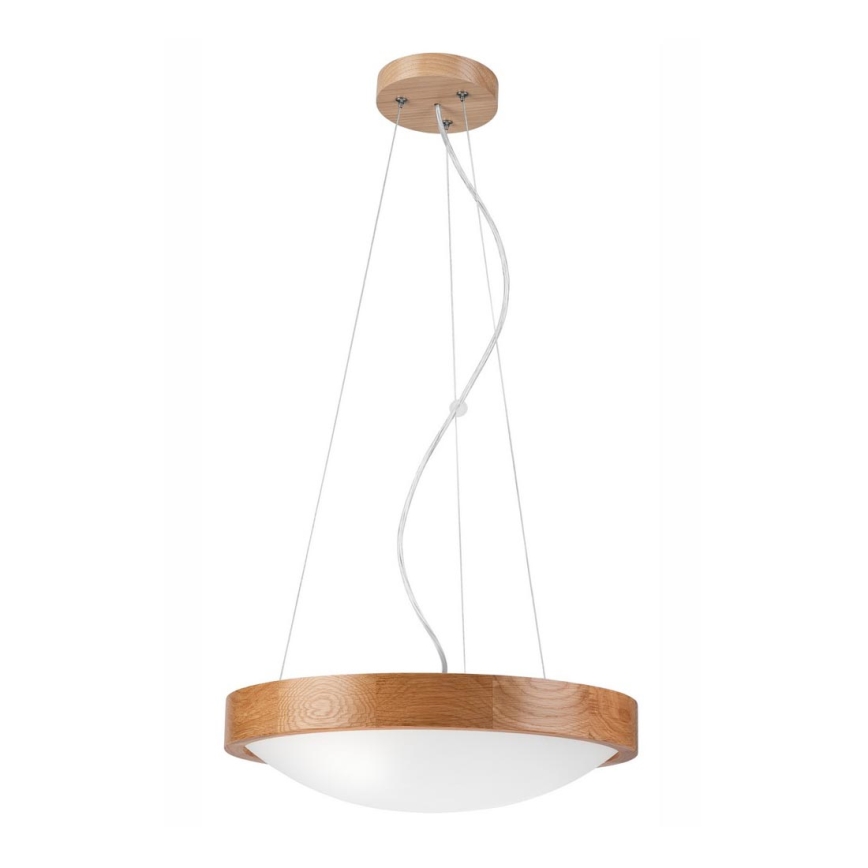 Chandelier on a string OAK SLIM 2xE27/60W/230V ø 37 cm oak