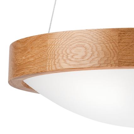 Chandelier on a string OAK SLIM 2xE27/60W/230V ø 37 cm oak