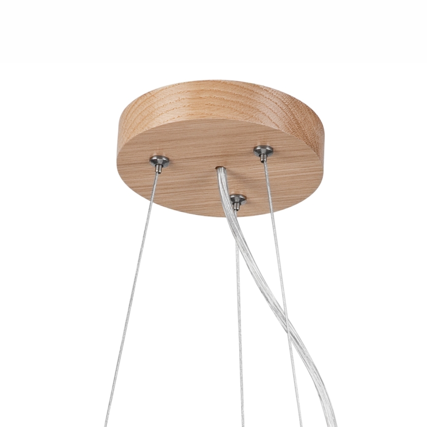 Chandelier on a string OAK SLIM 2xE27/60W/230V ø 37 cm oak