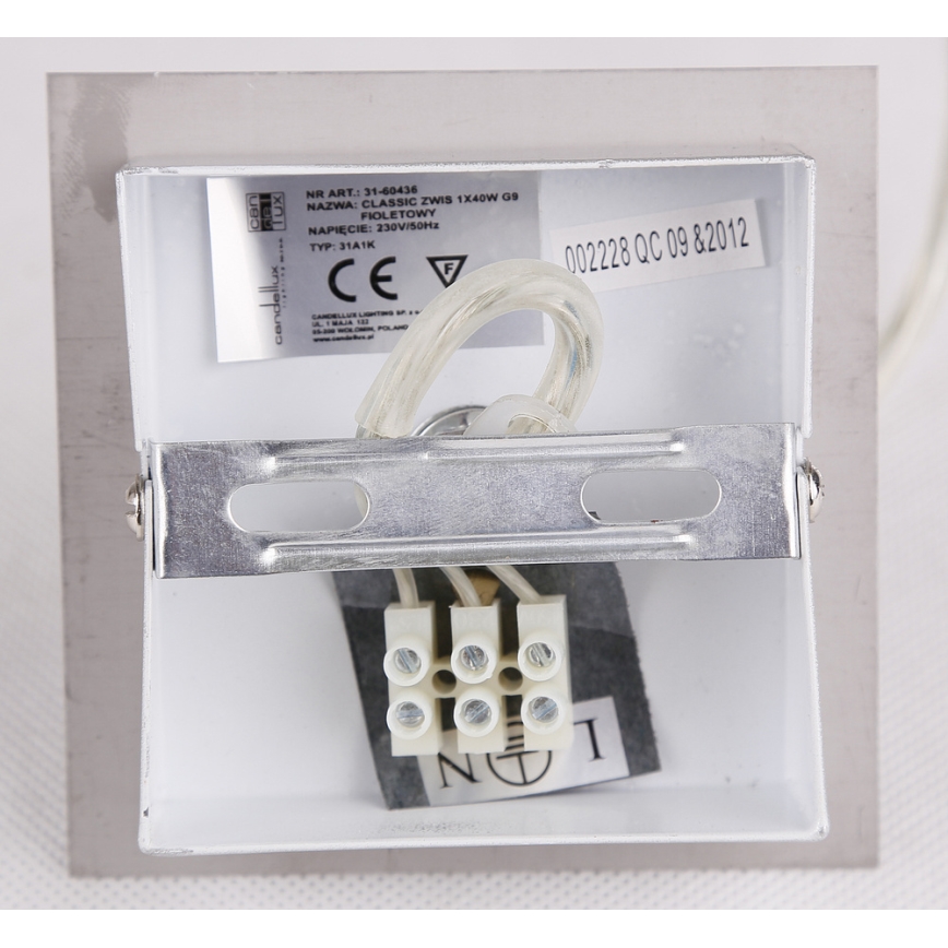 Chandelier on a string ODEN 1xG9/40W/230V d. 12 cm