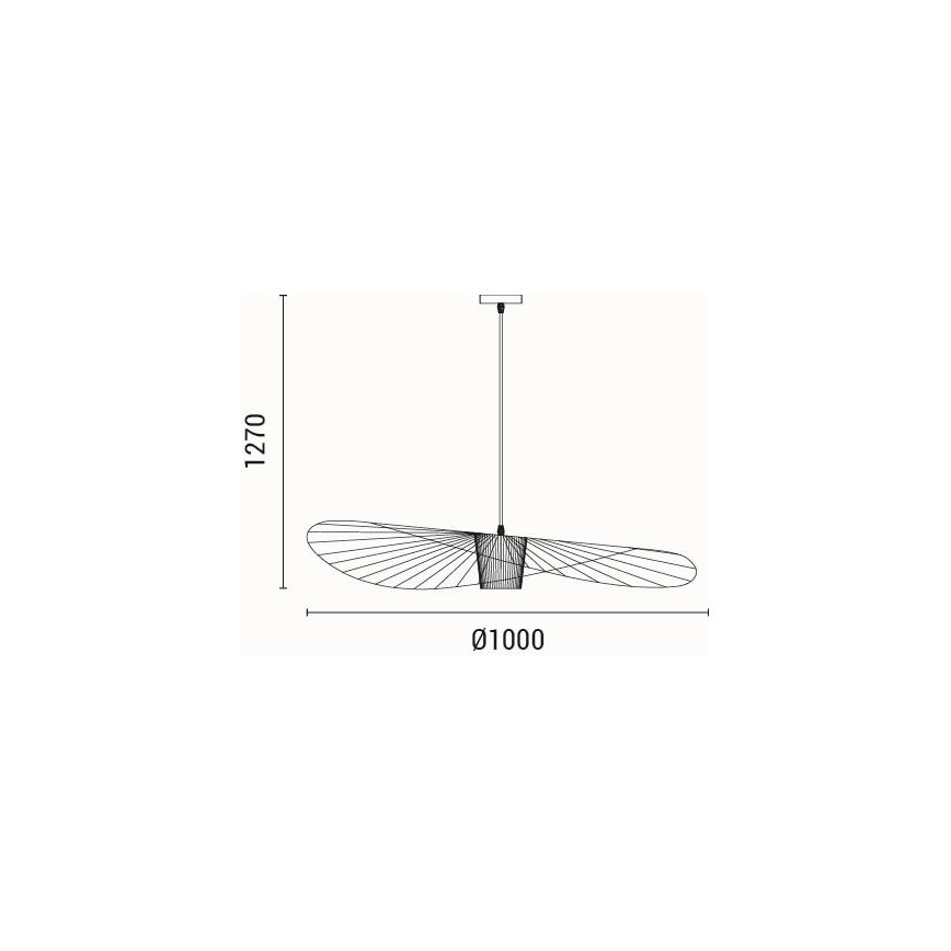 Chandelier on a string OGGI 1xE27/40W/230V d. 100 cm black