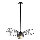 Chandelier on a string OGGI 1xE27/40W/230V d. 60 cm black