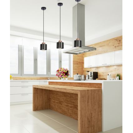 Chandelier on a string OLENA 1xE27/60W/230V black
