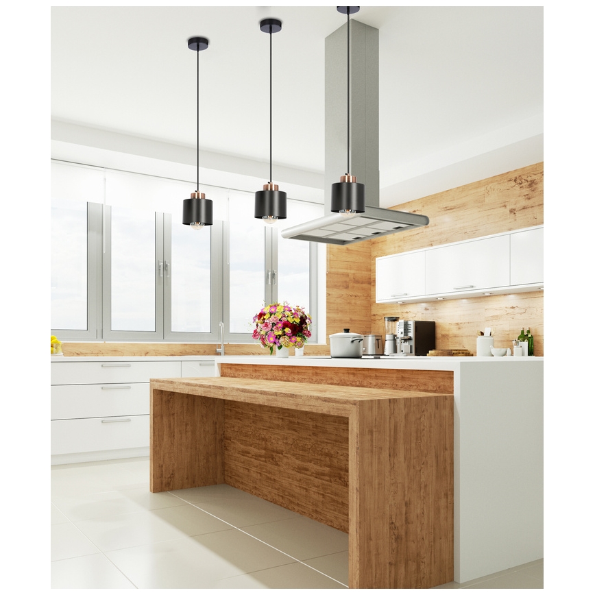 Chandelier on a string OLENA 1xE27/60W/230V black