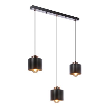 Chandelier on a string OLENA 3xE27/60W/230V black