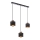 Chandelier on a string OLENA 3xE27/60W/230V black