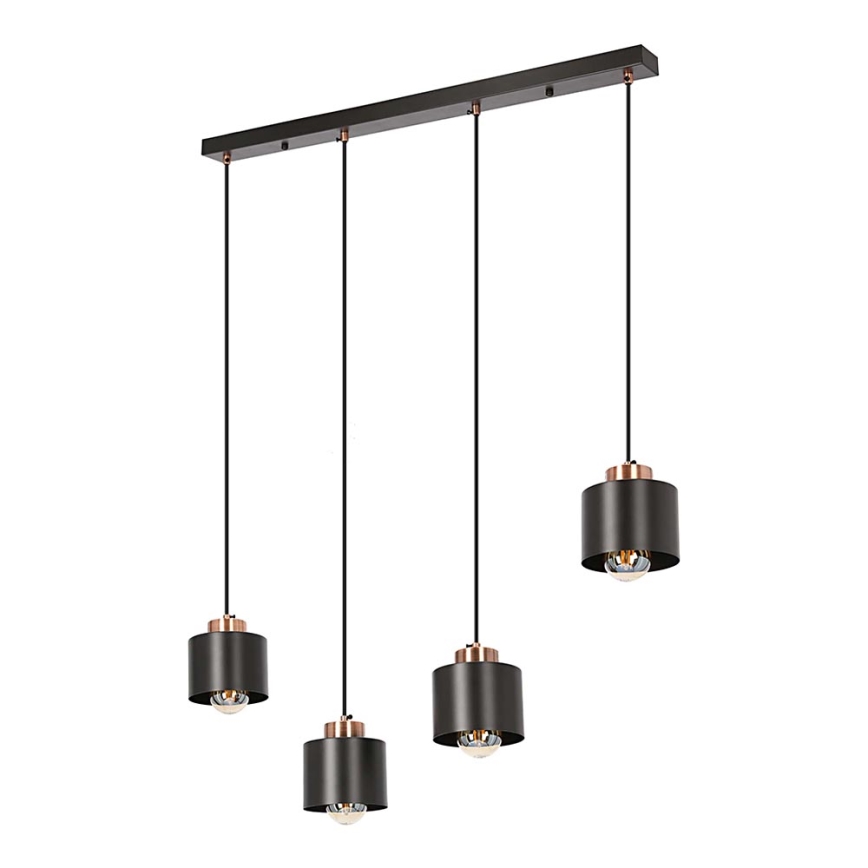 Chandelier on a string OLENA 4xE27/60W/230V black