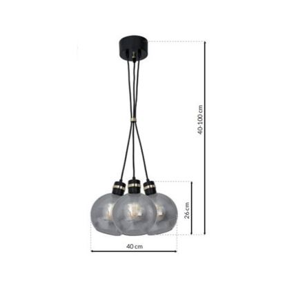 Chandelier on a string OMEGA 3xE27/60W/230V
