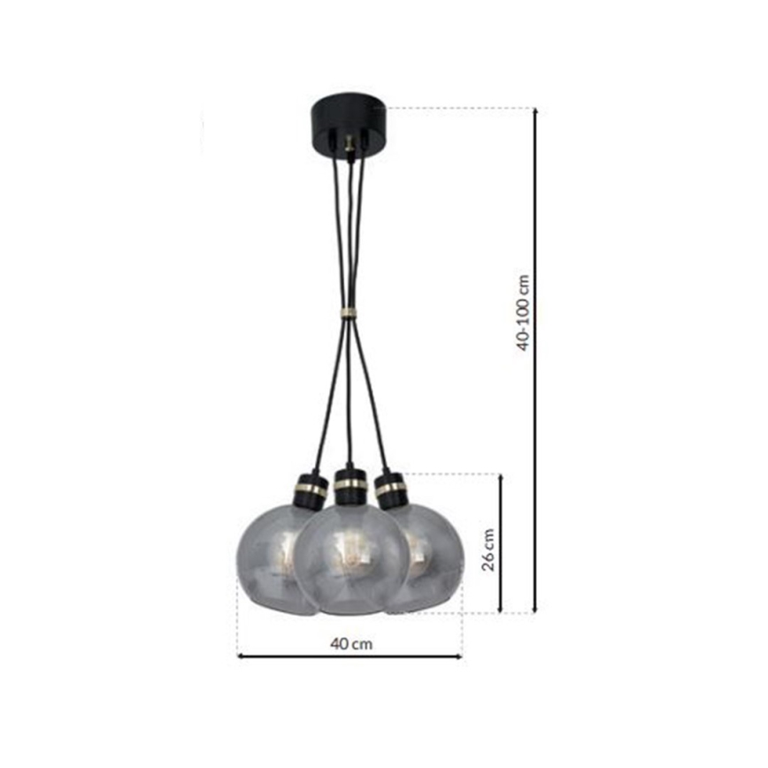 Chandelier on a string OMEGA 3xE27/60W/230V
