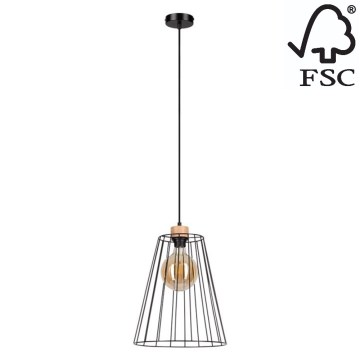 Chandelier on a string ORAZIO 1xE27/60W/230V oak - FSC certified