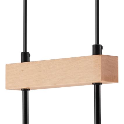 Chandelier on a string ORAZIO 2xE27/60W/230V beech - FSC certified