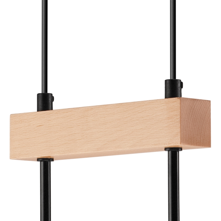 Chandelier on a string ORAZIO 2xE27/60W/230V beech - FSC certified