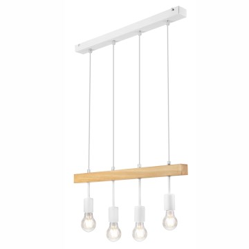 Chandelier on a string ORAZIO 4xE27/60W/230V beech - FSC certified