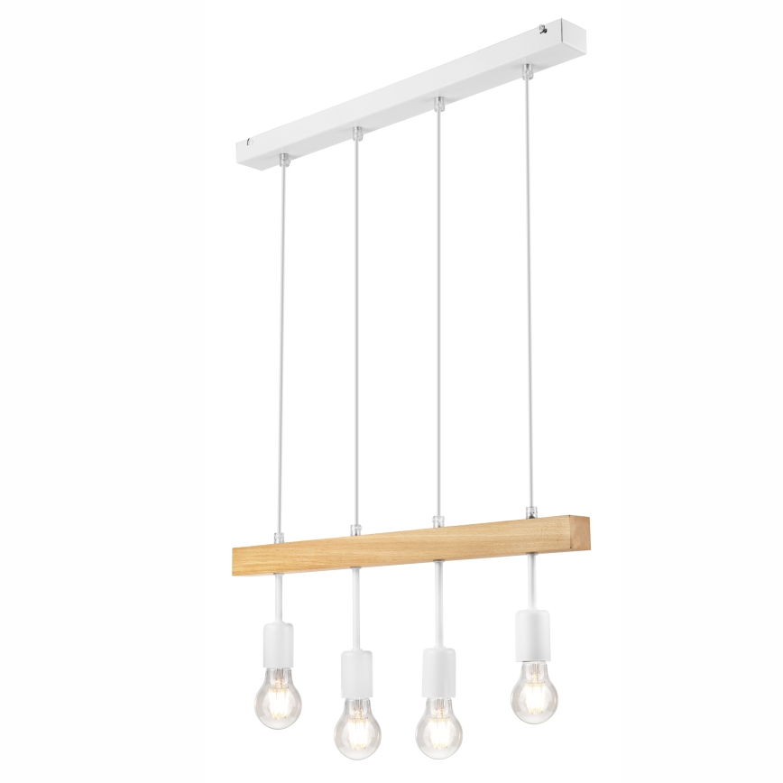 Chandelier on a string ORAZIO 4xE27/60W/230V beech - FSC certified