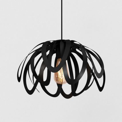 Chandelier on a string ORCHID 1xE27/60W/230V black