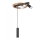 Chandelier on a string OTIS 1xG9/5W/230V + 2xE27/15W/230V oak